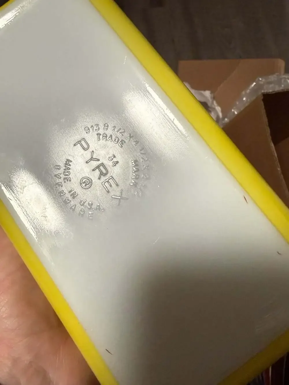 Vintage Pyrex 913 Yellow Loaf Baking Pan